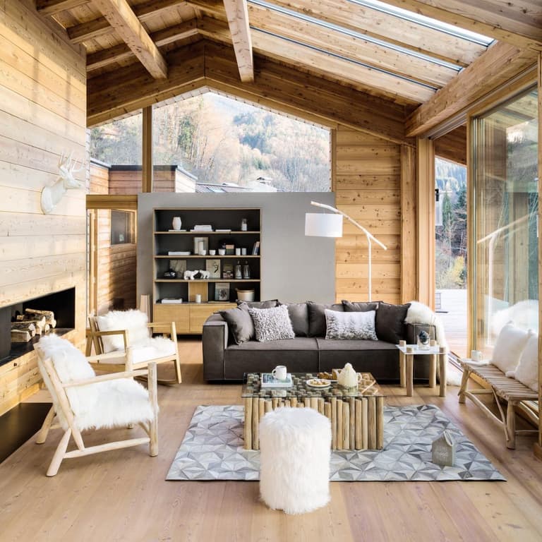 DIY chaise bois fourrure blanche style chalet - blog déco - clem around the corner
