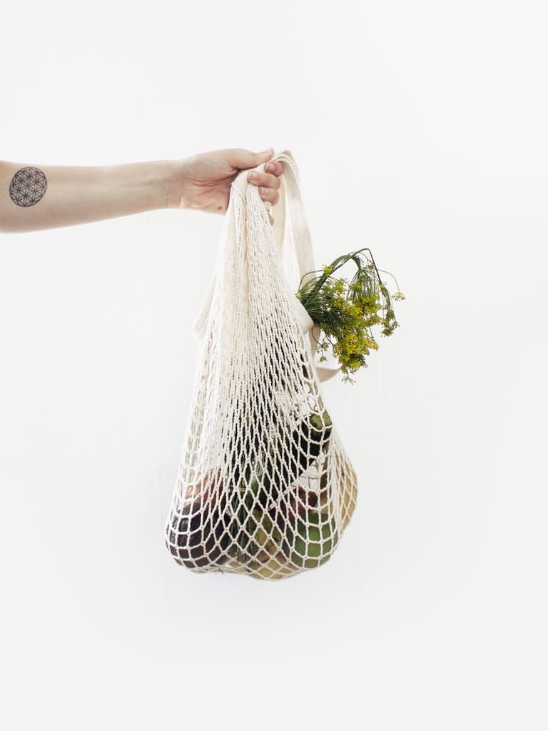 tote bag sac filet blanc courses légume fruit cuisine à fabriquer soi meme