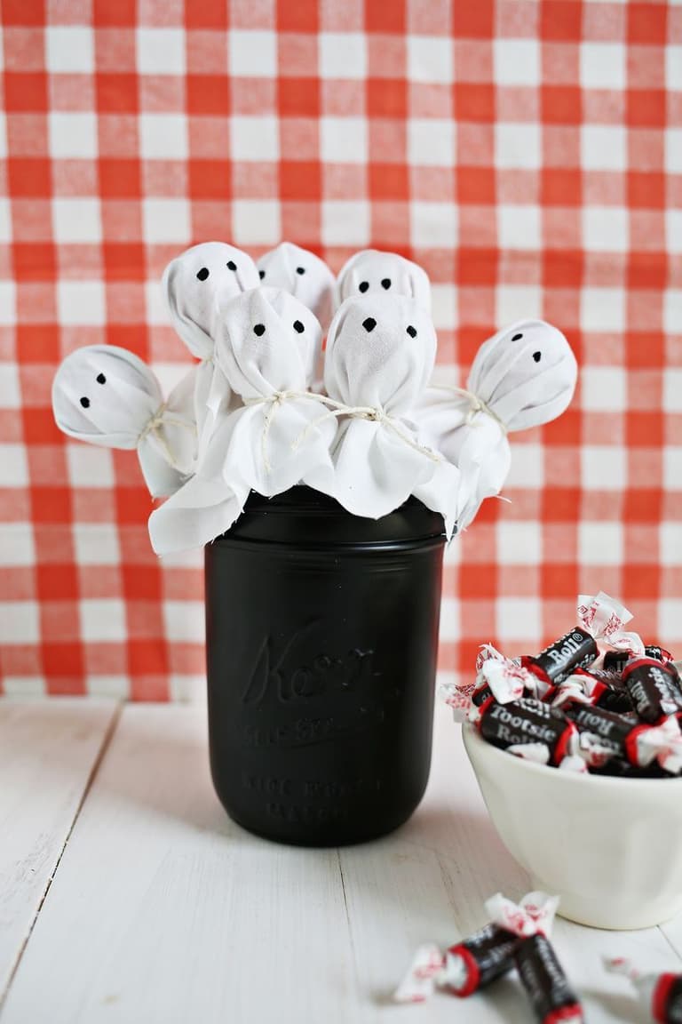 menu halloween sucrerie originale fantome bouquet sucettes 
