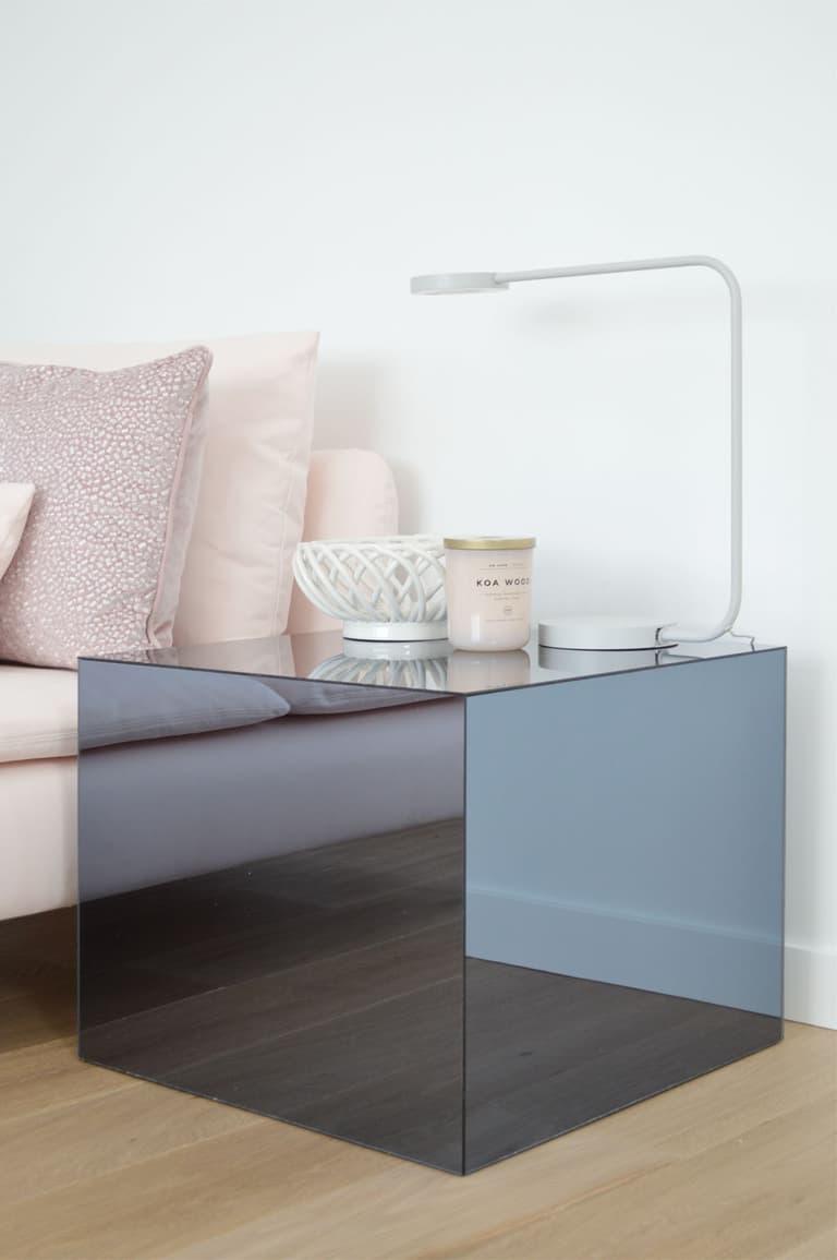 table de chevet nuit original miroir design pas chere