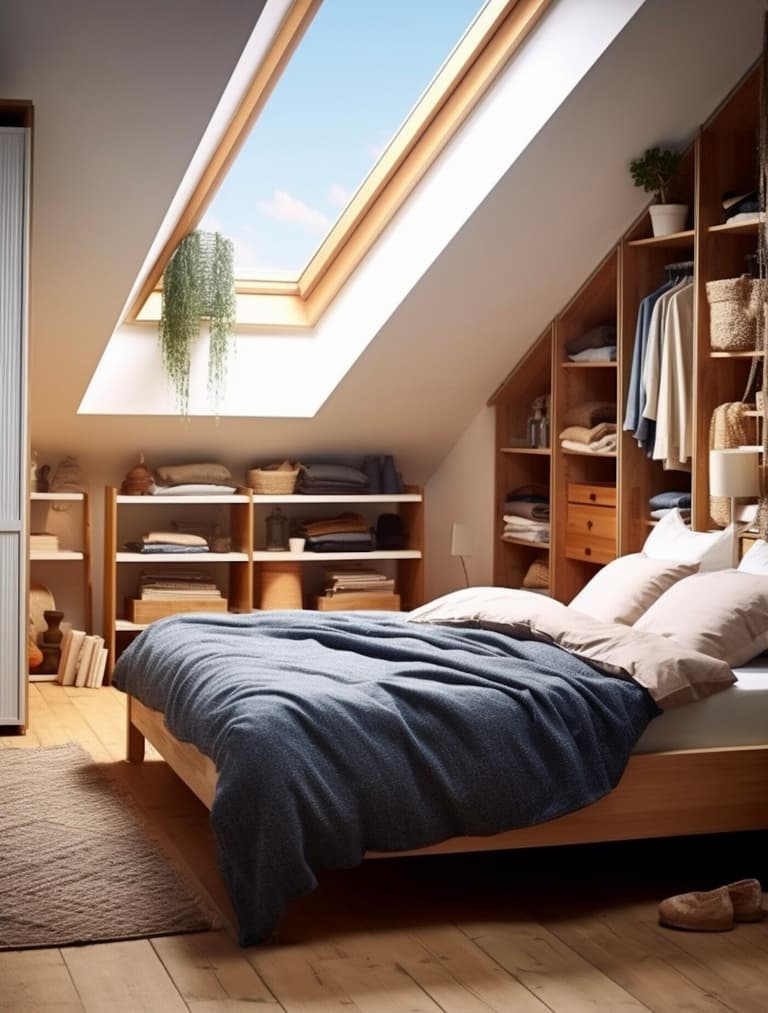 Dressing Sous Pente pour aménager chambre amis grenier