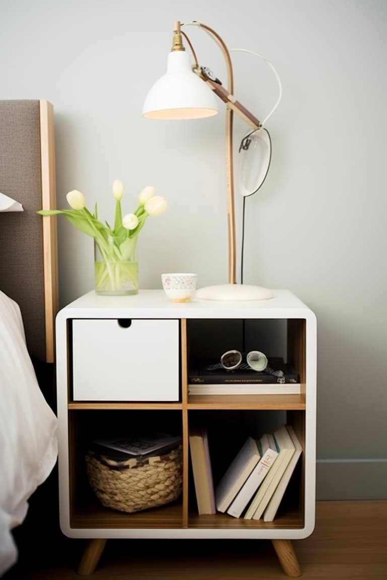 fabriquer table de nuit chevet caisson ikea expedit