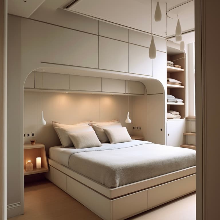 meuble sur-mesure tête de lit placard intégré