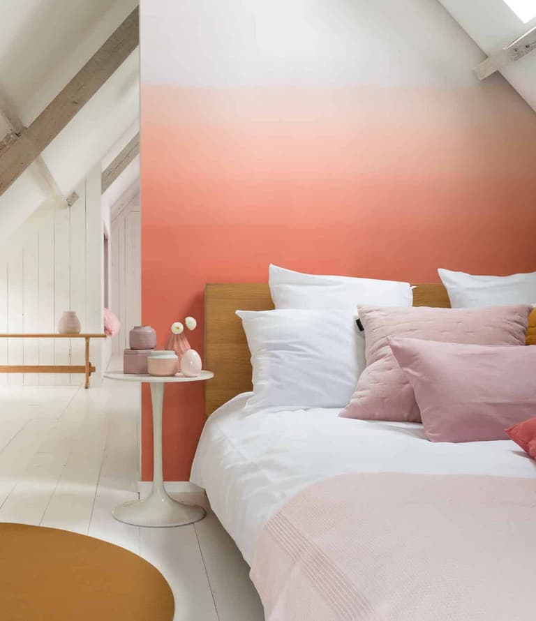 tie and dye rose chambre bois mur - blog déco - clem around the corner