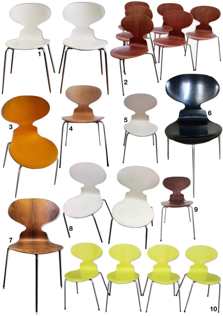 chaise fourmi d'Arne Jacobsen vintage occasion - blog déco - clem around the corner