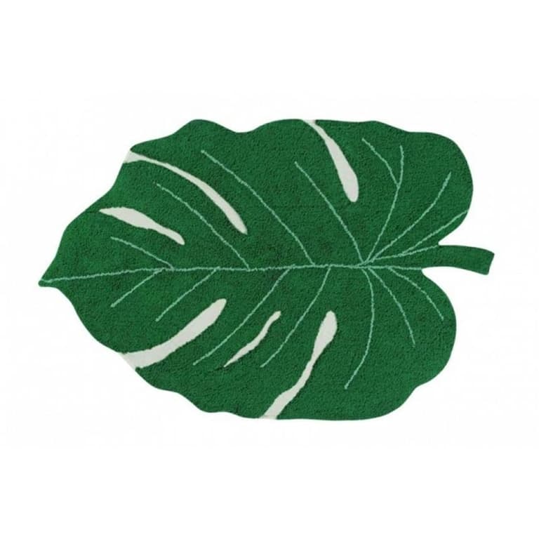 tapis bon plan étudiant feuille verte tropicale studio bricolage - blog déco - clem around the corner