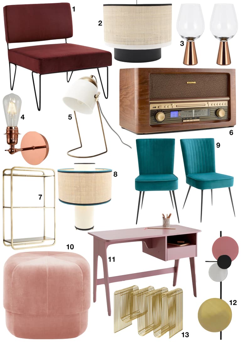 différence entre rétro et vintage en décoration shopping list inspiration années 30 - blog déco - clem around the corner