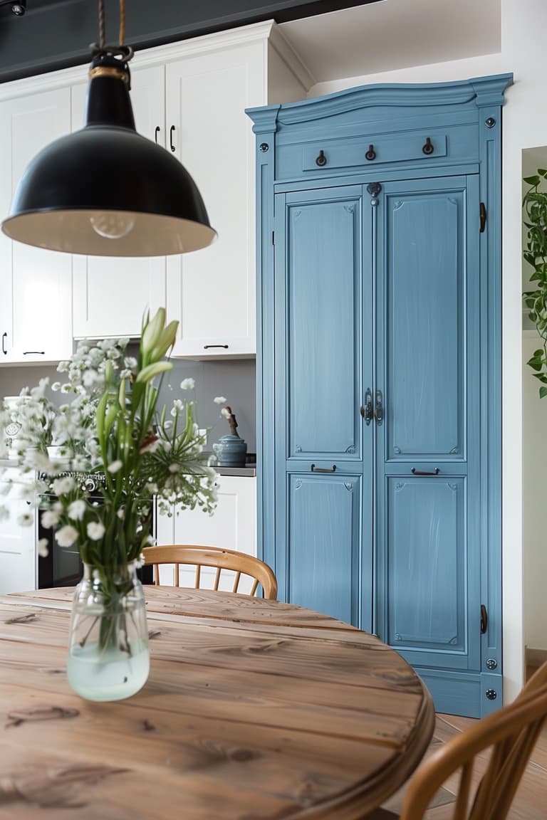 astuces appartement étudiant déco repeindre vieille armoire parisienne bleue