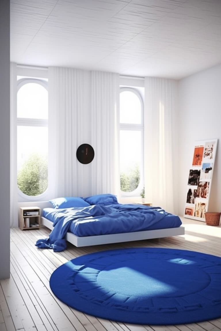 décoration bleu Klein déco scandinave pop