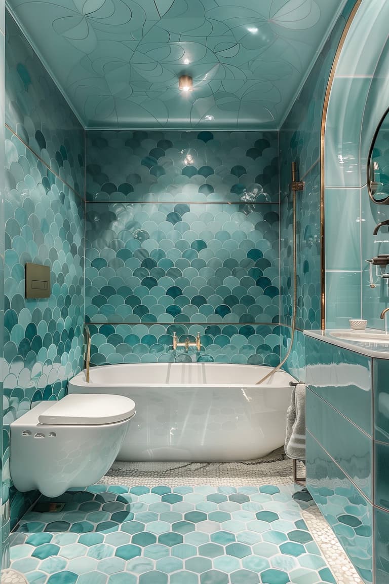 salle de bain ambiance sous-marine océan