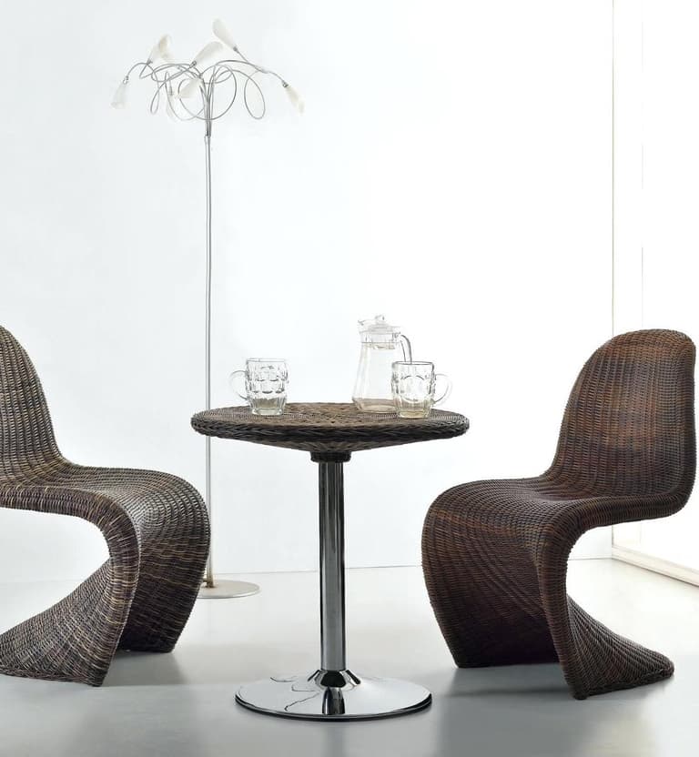 clemaroundthecorner chaise rotin marron salon cuisine tendance table ronde