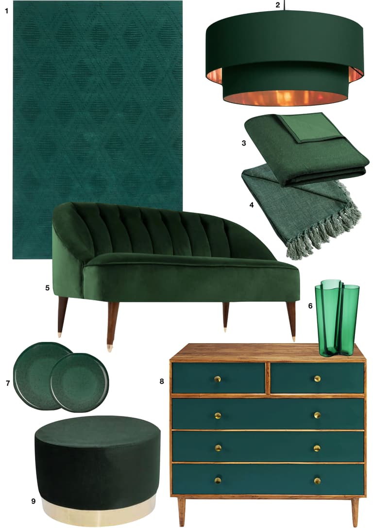 déco maison intérieur velours laiton pour salon cuisine moderne