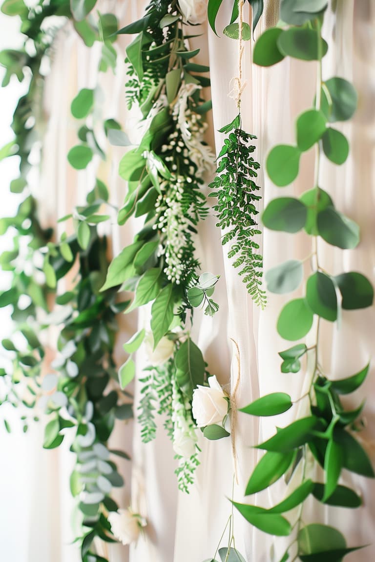 guirlande feuilles déco pas chère mariage