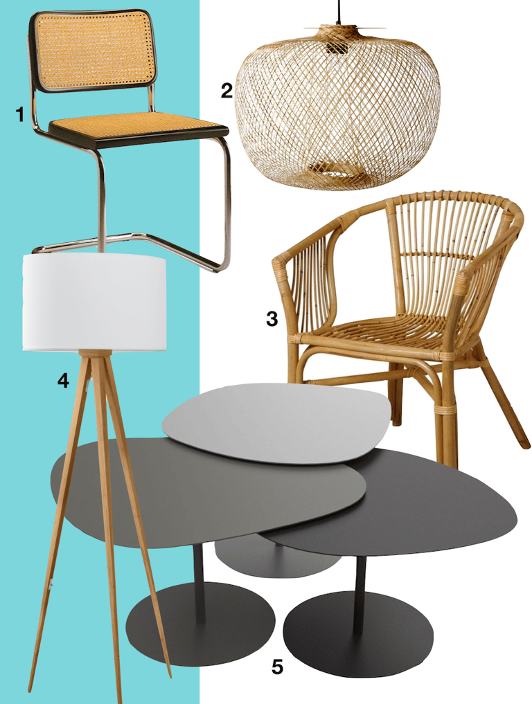 shopping liste chaise marcel breuer fauteuil rotin suspension luminaire table basse galets lampadaire trépieds bois maison saint-raphaël - blog déco - clemaroundthecorner