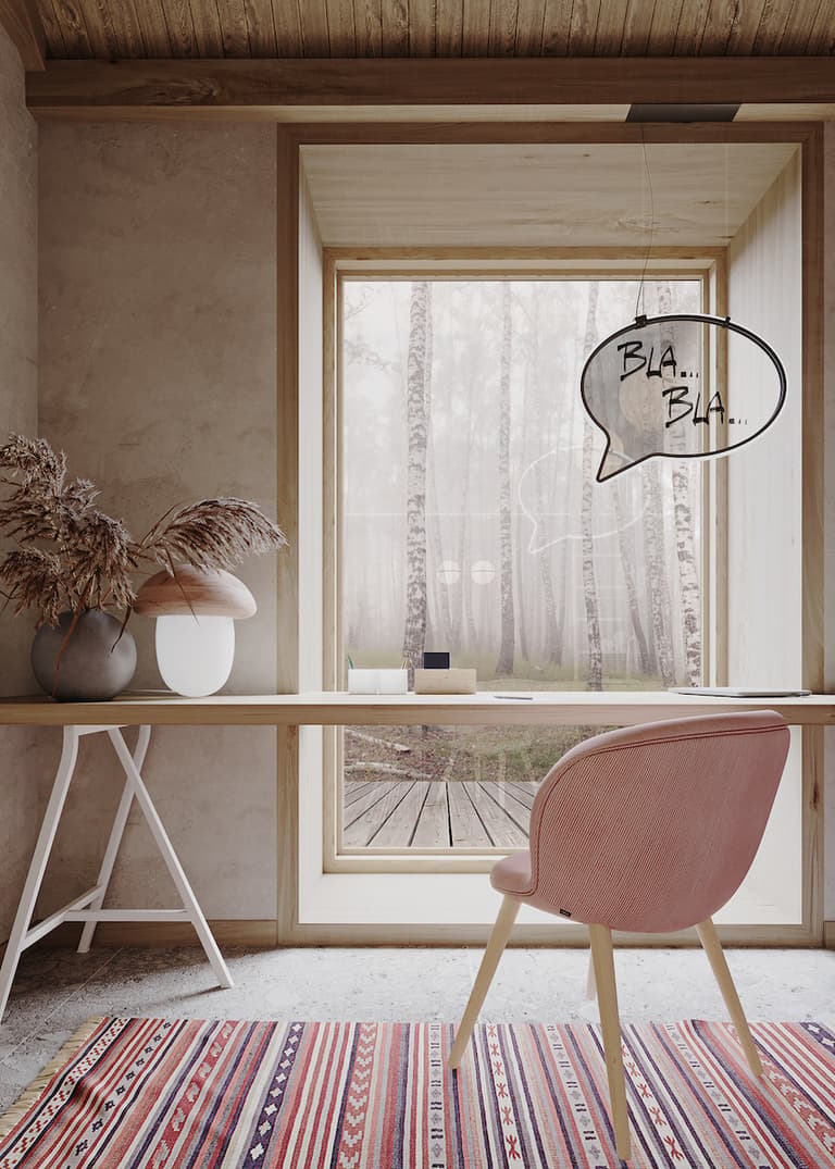 chambre enfant maison du silence ambiance zen bureau fenêtre déco décoration intérieure