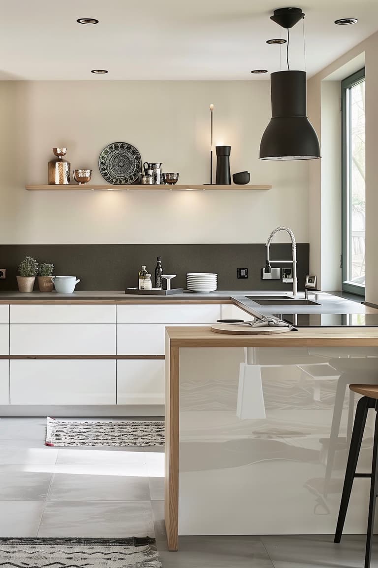 cuisine ouverte sur salon agencement ergonomique en u