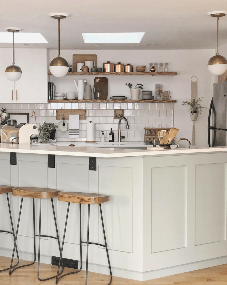 cuisine ouverte puits de lumière bar mint - blog déco - clematc