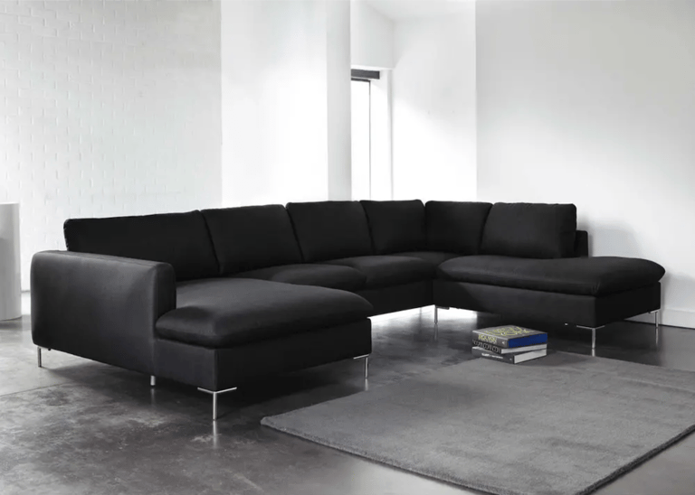 canapé panoramique pas cher noir tendance maisons du monde - blog déco - clemaroundthecorner