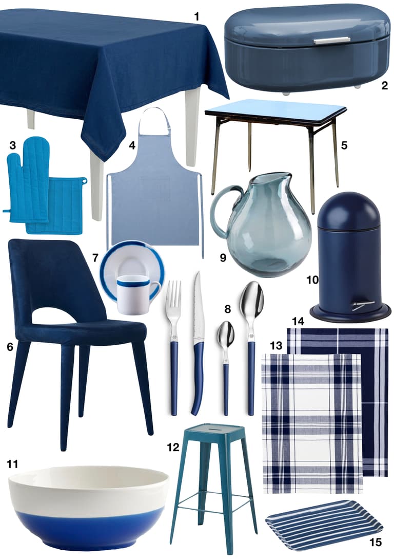 cuisine bleue shopping list - blog déco - clem around the corner
