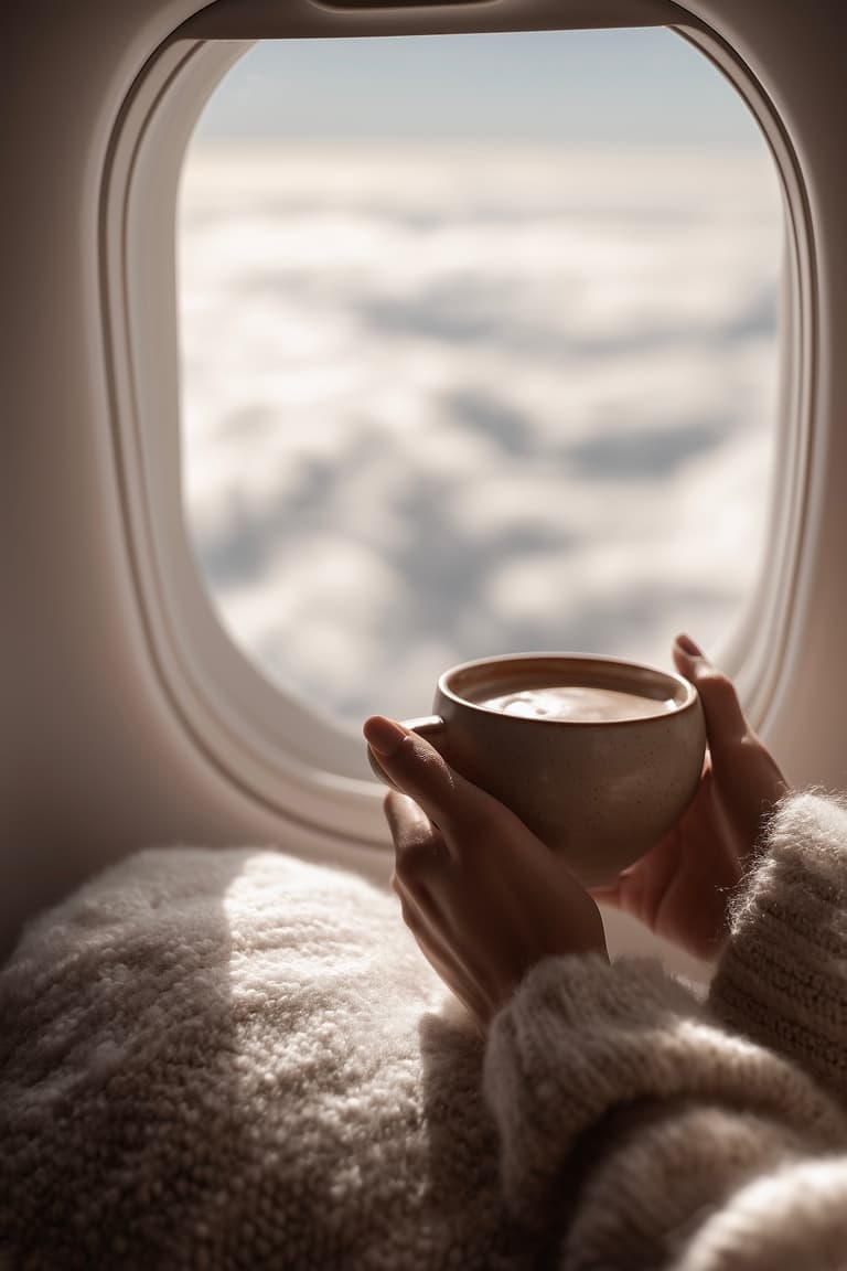 astuces voyage business hublot chocolat chaud