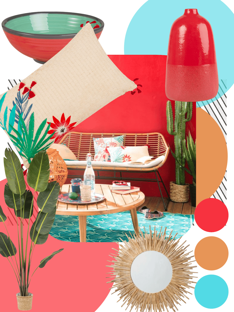 planche déco tendance Maisons du Monde outdoor design salon de jardin - blog déco - clemaroundthecorner