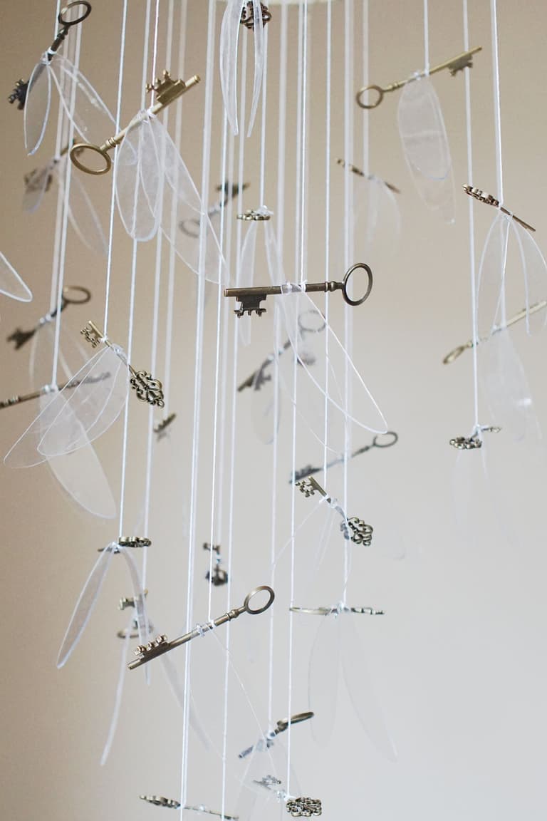 idée originale diy tuto mobile enfant adulte clé harry potter à l'école des sorciers ailes