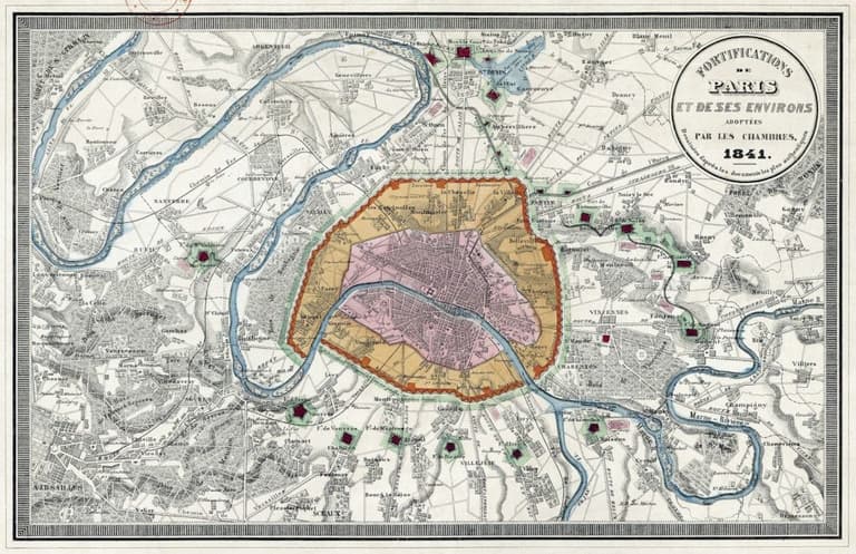Fortifications Paris Napoléon iii 3 baron haussmann mur des fermiers généraux