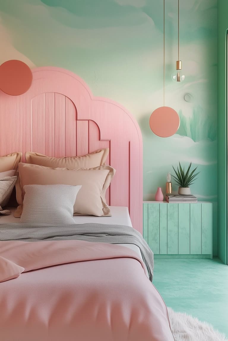 décoration originale pastel style pop bois