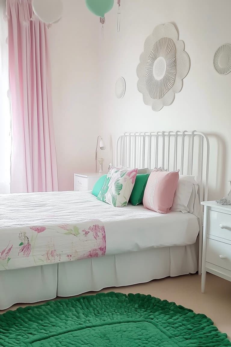 idée chambre ado blanche décoration romantique