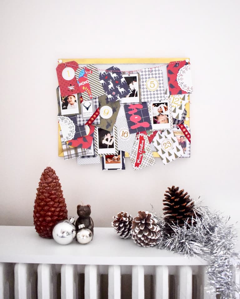comment confectionner fabriquer calendrier de l'avent instax photo souvenir voyage famille