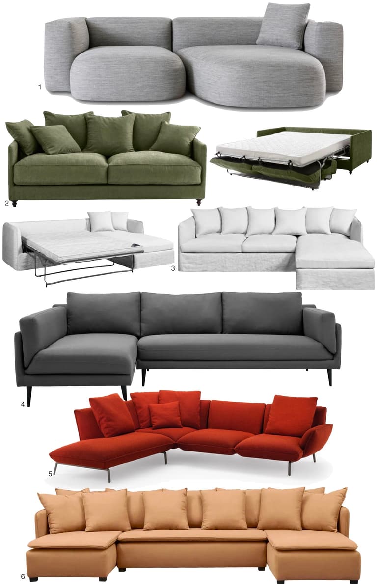 différente forme canapé avantage sélection déco