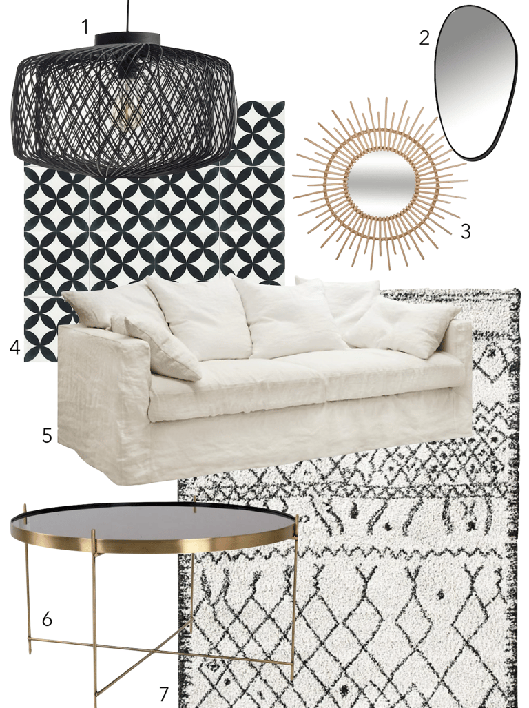 suspension luminaire rotin canapé lin tapis berbère - blog déco - clematc