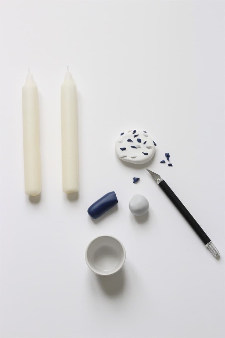 bougeoir diy en pâte Fimo original activité bricolage enfant mercredi