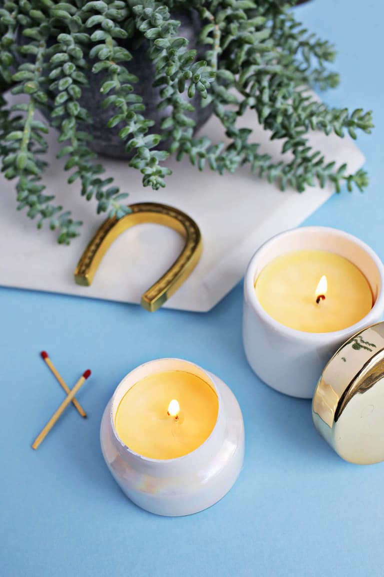 bougie naturelle candle beewax - blog déco - clematc