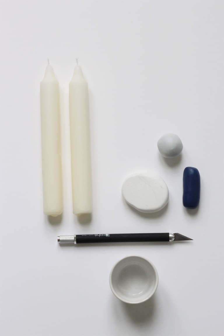 comment fabriquer bougeoir style scandinave décoration en pate fimo