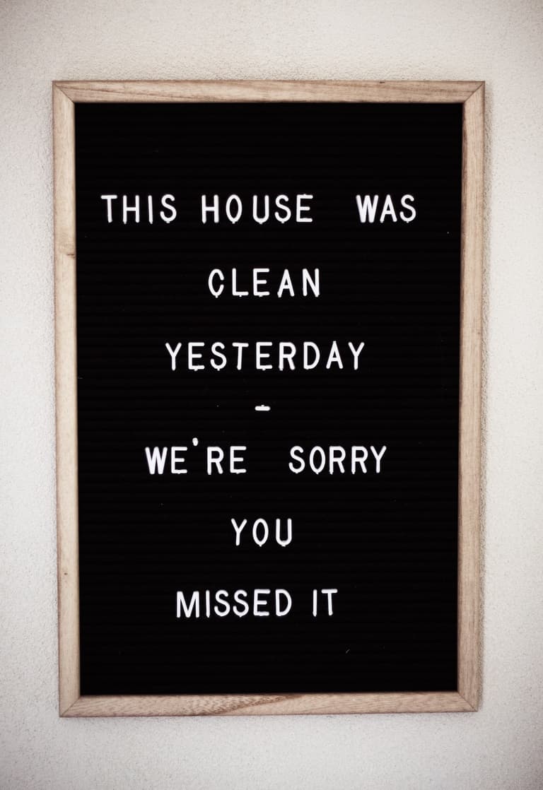 mot rangement humour citation ménage maison de famille