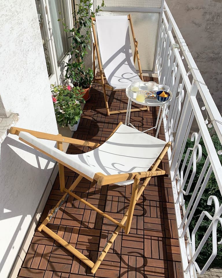 aménager balcon longueur transat coin cosy - blog déco - clem around the corner