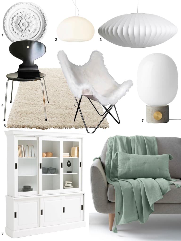 idée meuble décoration salon blanc danois design cosy