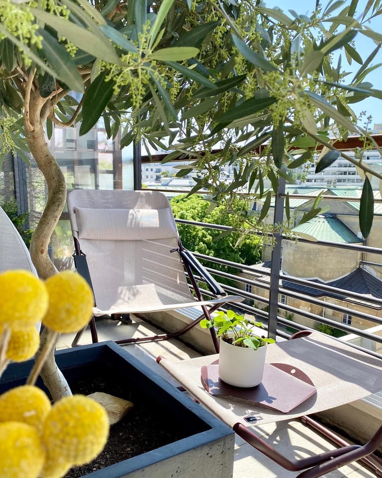aménager espace lounge détente balcon longueur étroit
