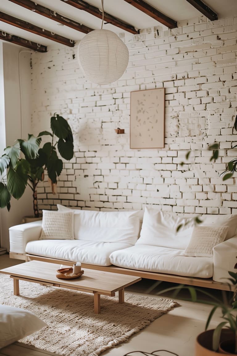 maison campagne salon scandinave déco blanche lumineuse