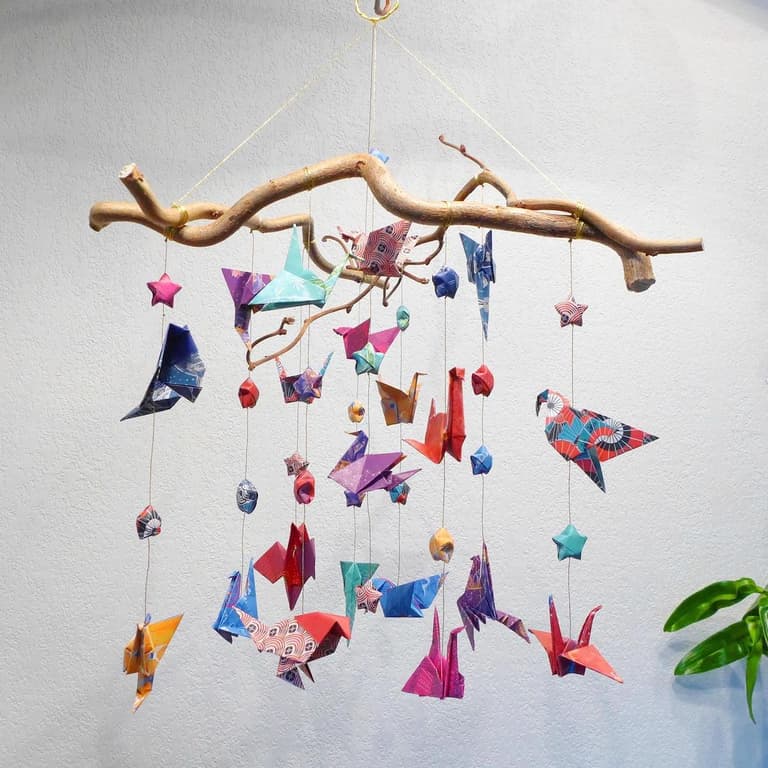 origami dans la déco mobile chambre bébé nourrisson - blog - clematc