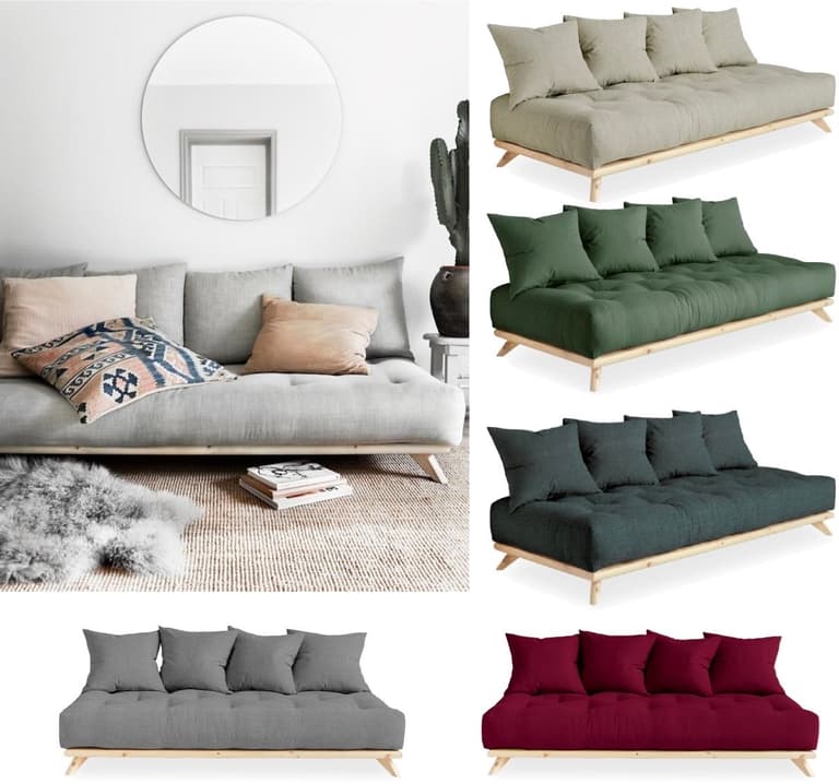 salon scandinave canapé lit futon fabriqué Danemark déco hygge blog - clem around the corner