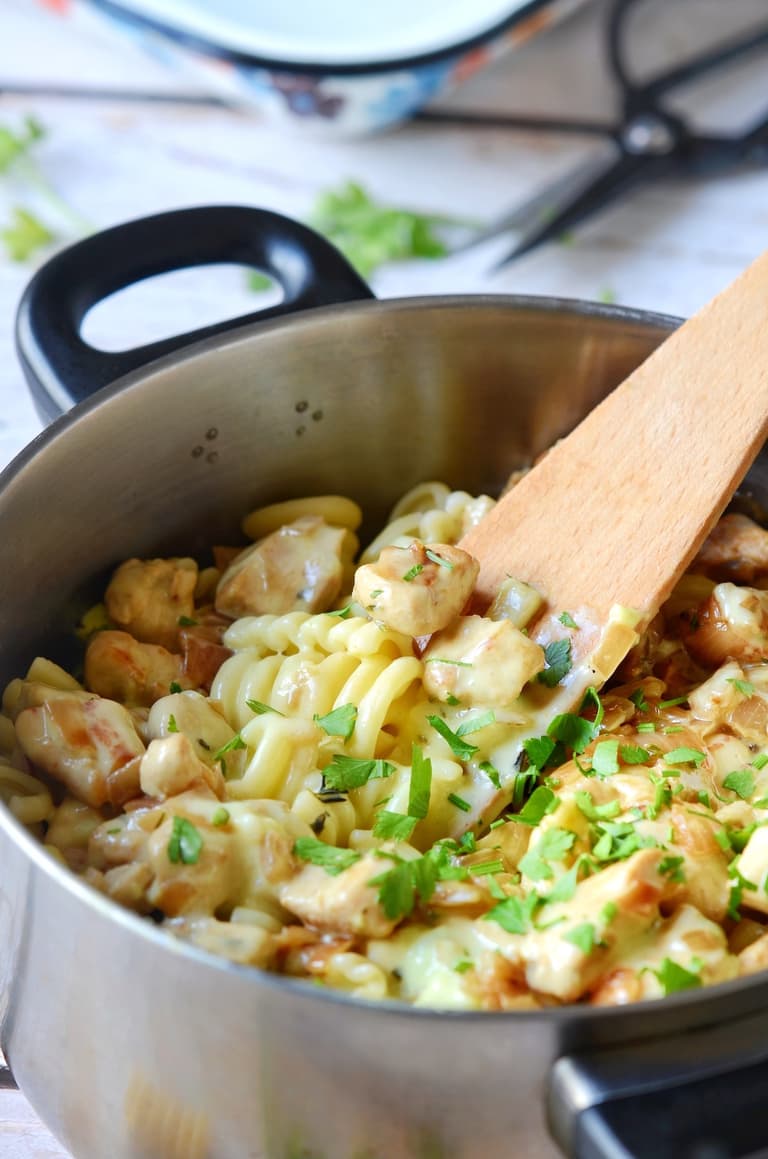poêlé poulet mariné repas familial confort food dimanche soir