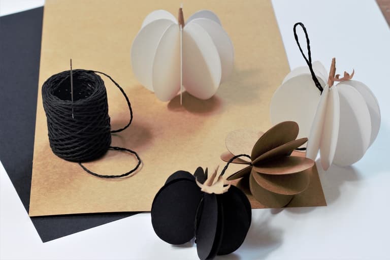 déco table automne à faire soi-même citrouille pliage papier