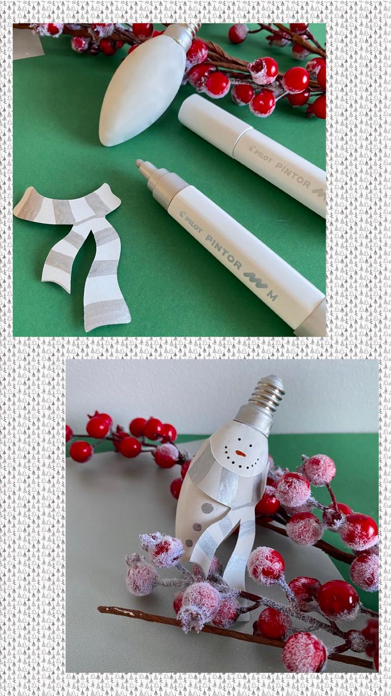 comment fabriquer boule sapin forme bonhomme de neige en verre