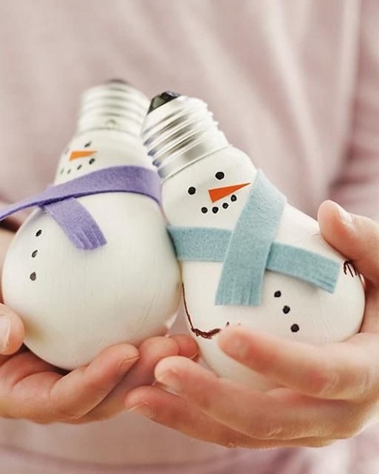 recup décoration écolo boules sapin noël ampoules diy
