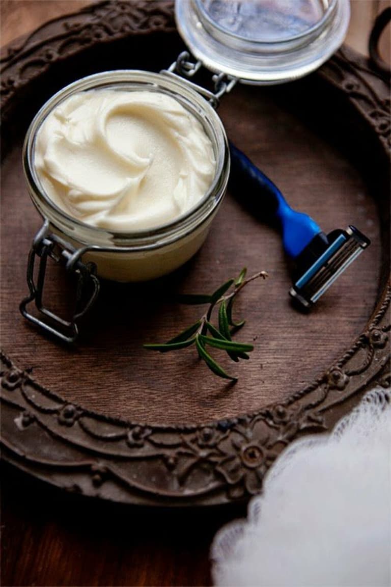 mousse à raser menthe romarin cadeau homemade noël - clemaroundthecorner