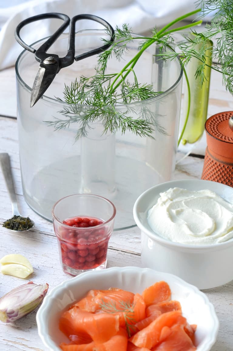 Skyr et aneth pour une crème de poisson