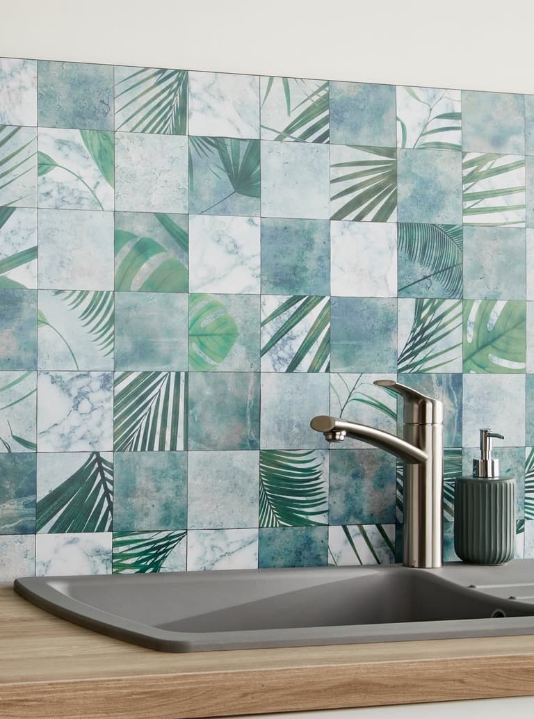 crédence carreau végétal mosaïque urban jungle