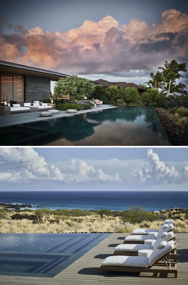 maison Kua Bay architecture nature sauvage Hawaï